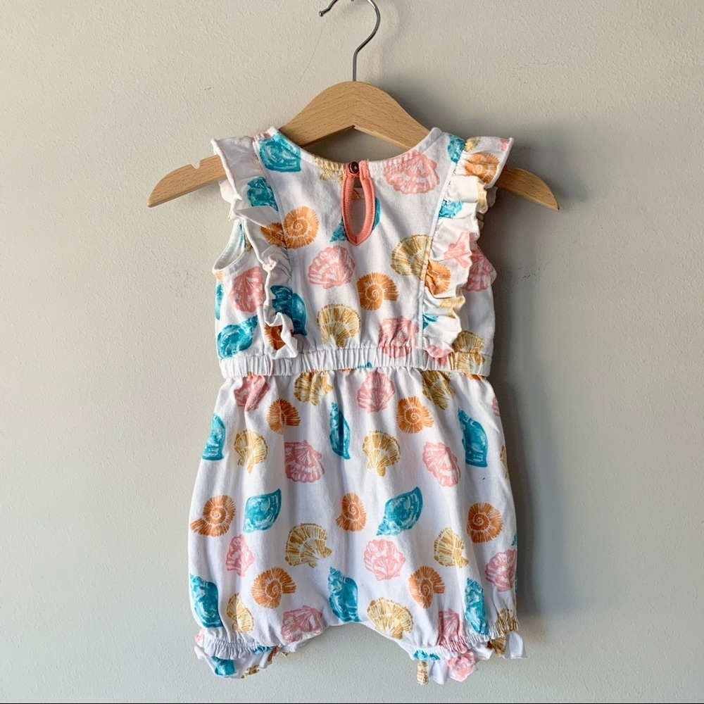 Burt’s Bees Baby Shell Print Romper - Picture 3 of 4